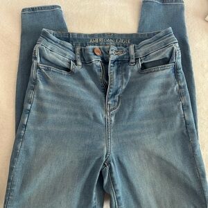 American Eagle Outfitters Blue Skinny Jeans High-Rise